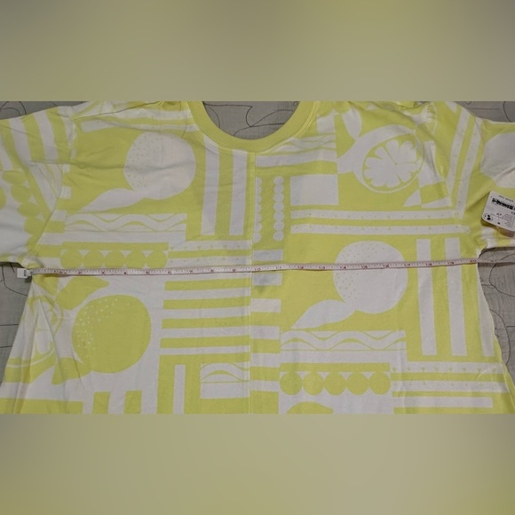NWT FP Movement Hot Shot Printed Tee Romper Sz XS Sunday Market Zest Yellow - Picture 9 of 10